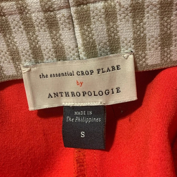 ANTHROPOLOGIE The Essential Cropped Flare‎ Trousers in Red - Picture 8 of 11